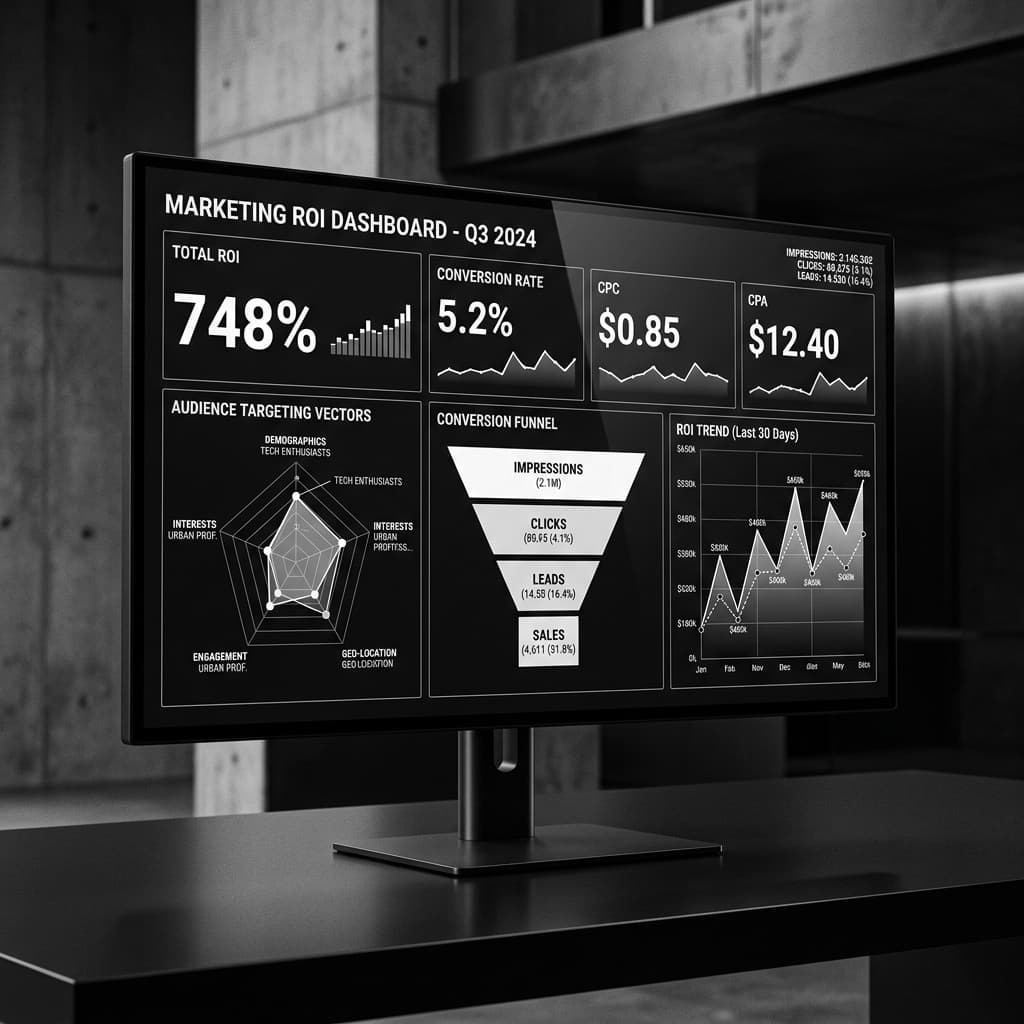 Paid Advertising & Meta / Google Ads editorial visual - Surnax
